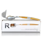 Derma roller 15mm showing titanium needle close up
