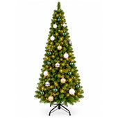7ft Premium Artificial Slim Christmas Tree - (210cm)