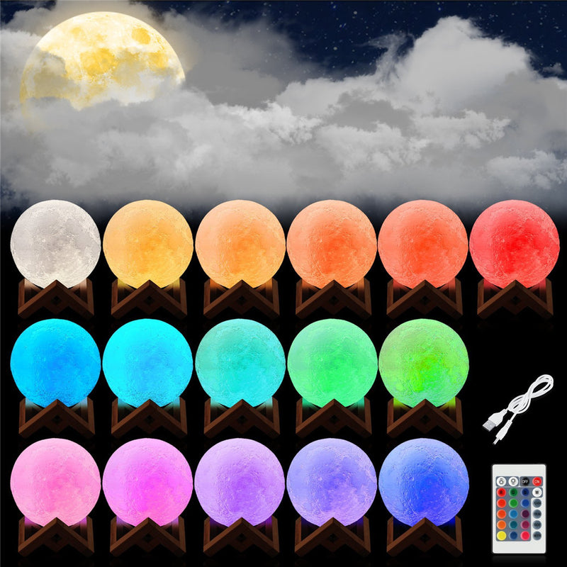 Remote 3D Moon Lamp 20cm