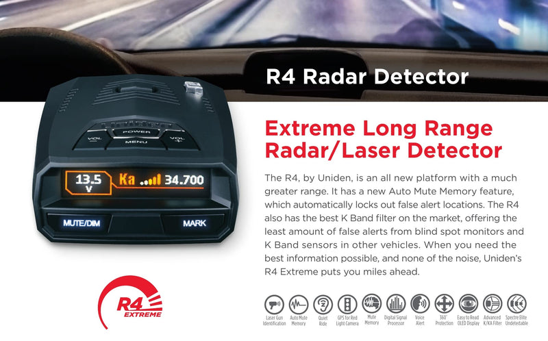 Uniden R4 Extreme Radar Detector