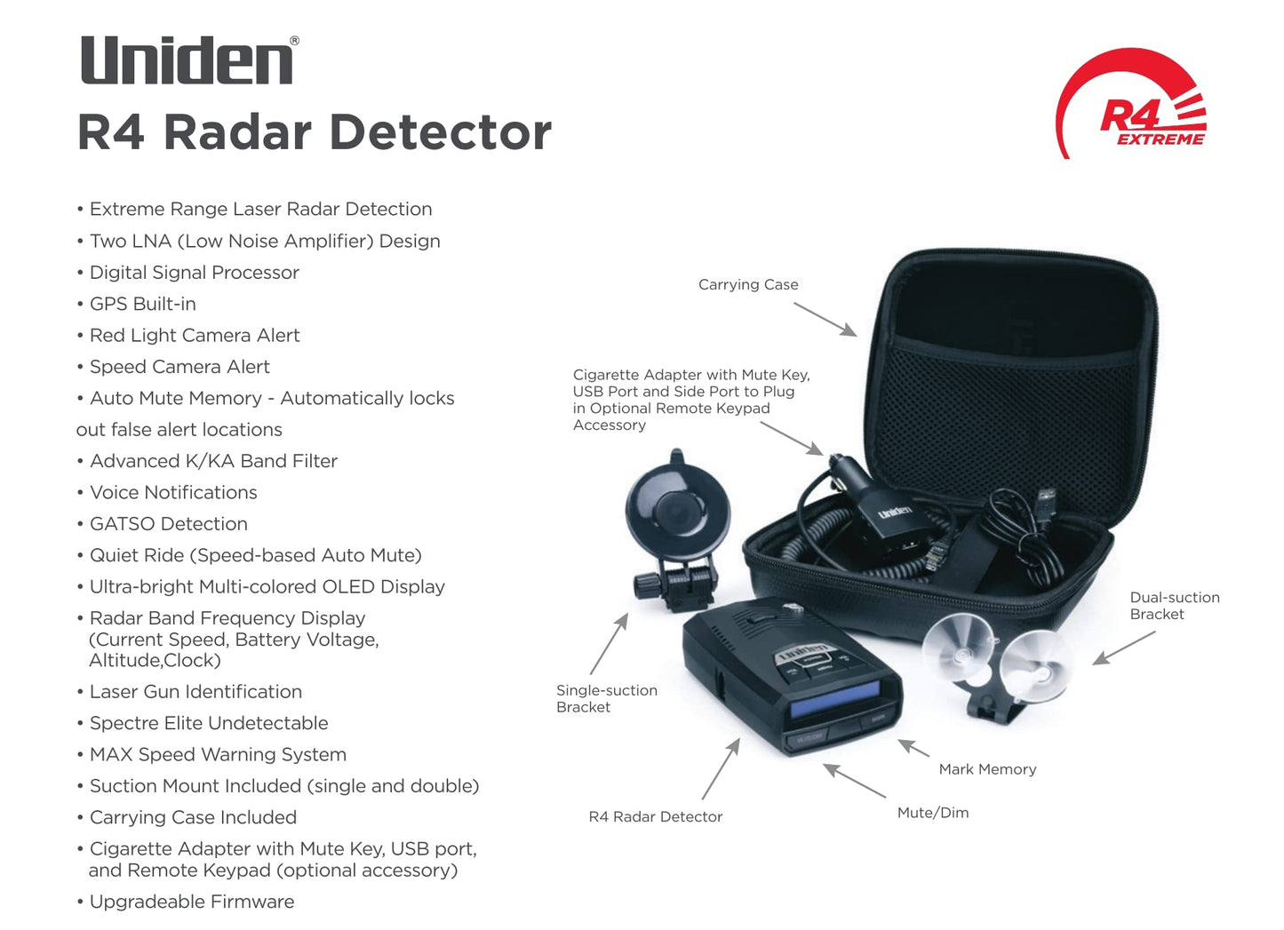 Uniden R4 Extreme Radar Detector