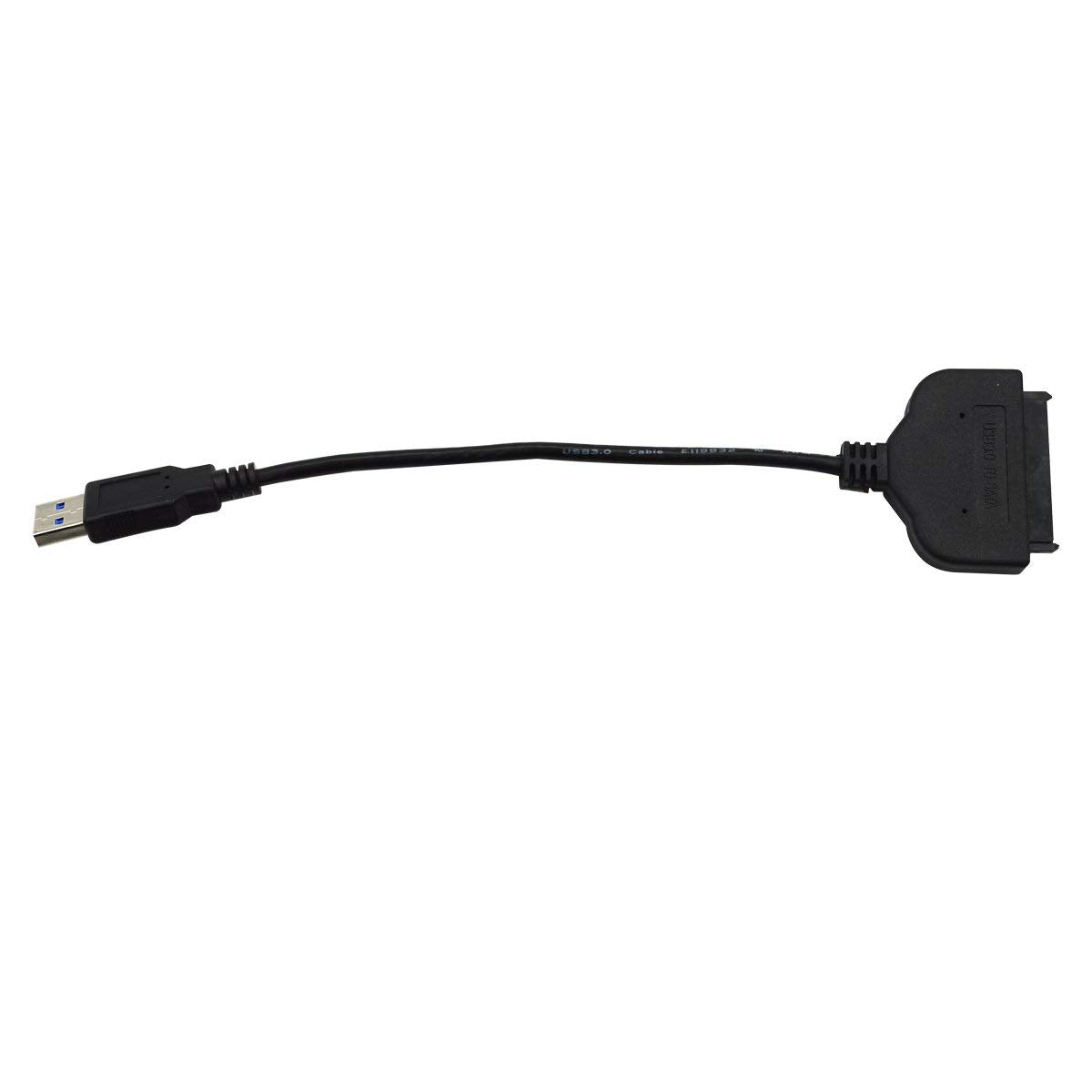 USB to SATA converter cable with visible OTG function label