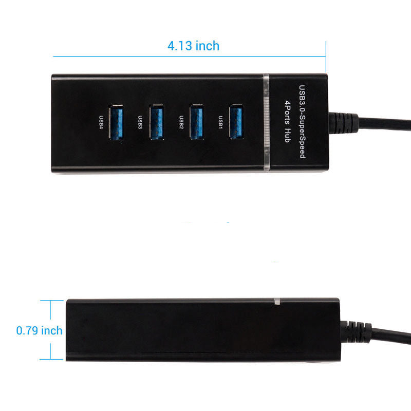 4 Port High Speed USB Hub 3.0 Sharing Switch Splitter
