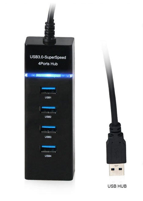 4 Port High Speed USB Hub 3.0 Sharing Switch Splitter