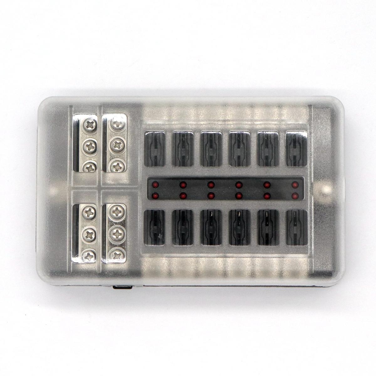 fuse block showing positive and negative terminal screws