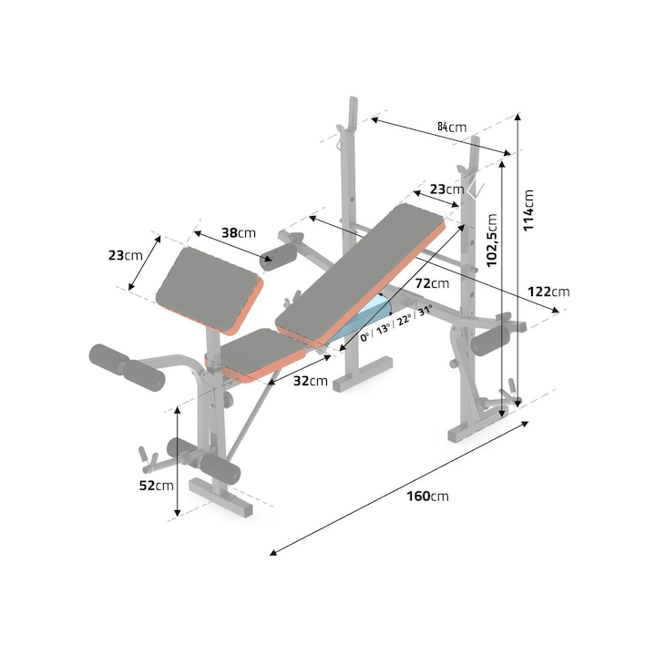 Adjustable Sit Up & Weight Bench