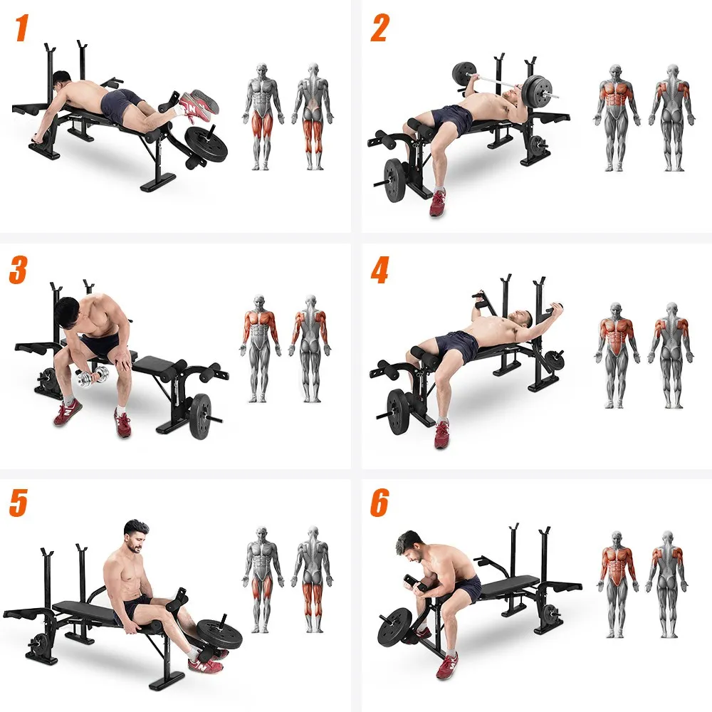 Compact weight bench folded for easy home storage