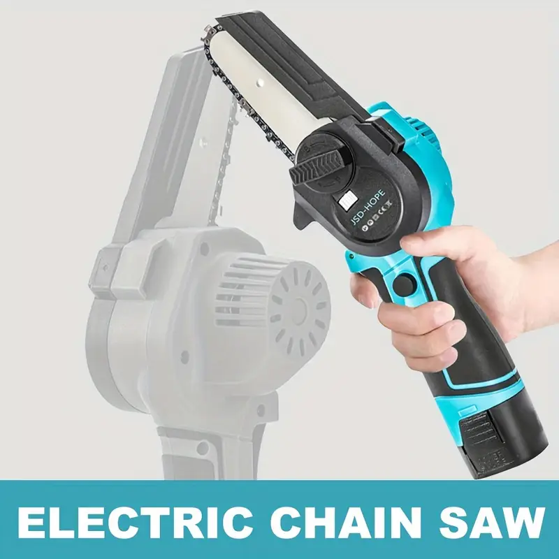 Mini chain saw cordless with ABS and metal body detail