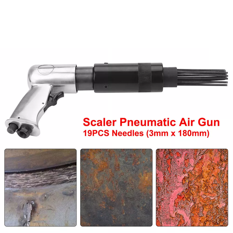 19 Pin Needle Scaler Pneumatic Air Gun Pistol Air Tool Rust Remover