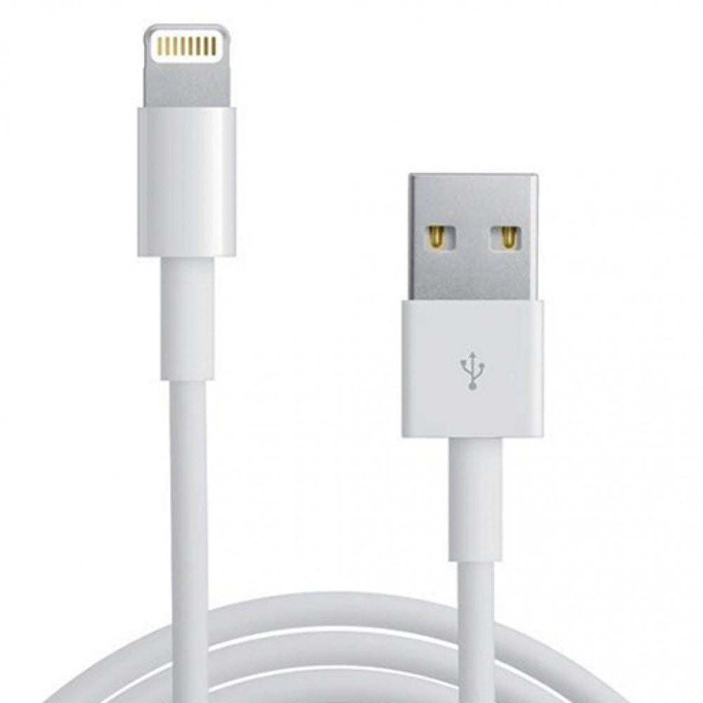 Replacement iPhone charger cable coiled neatly for storage
