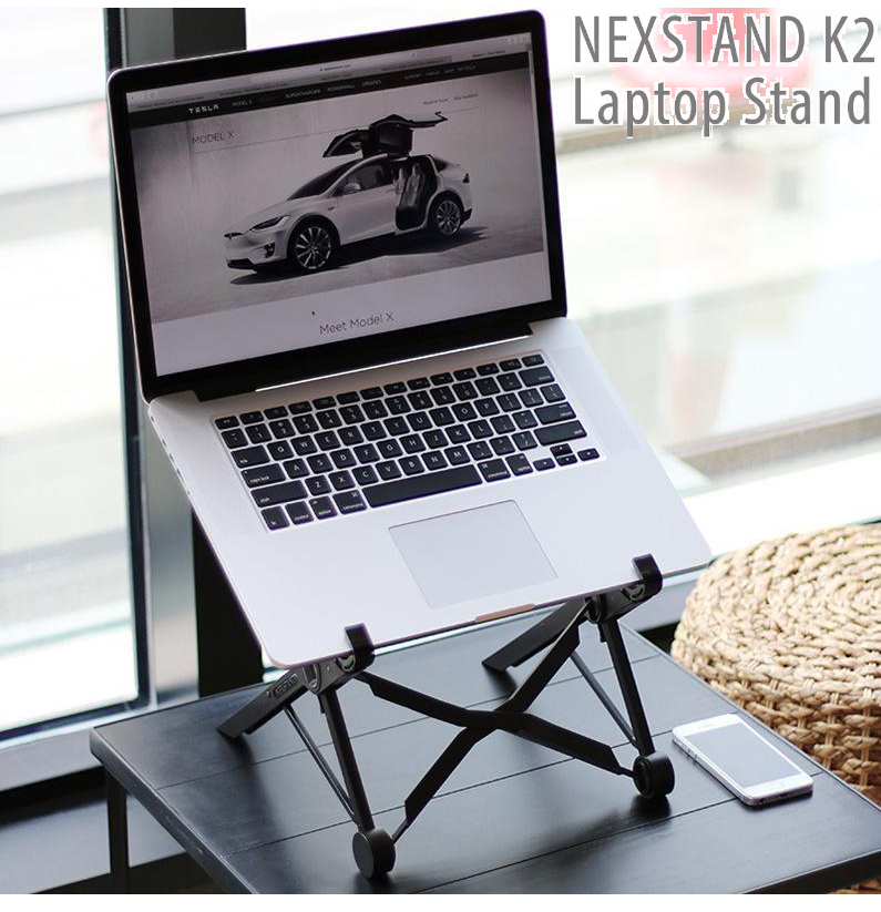 NextStand K2 ergonomic stand showing slim profile