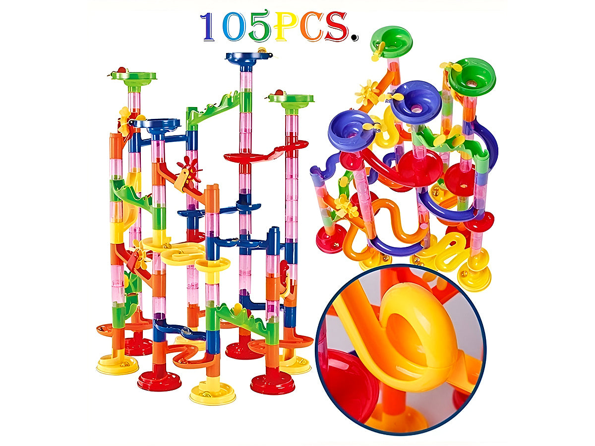 Marble Run Track Toys showing twists and turns