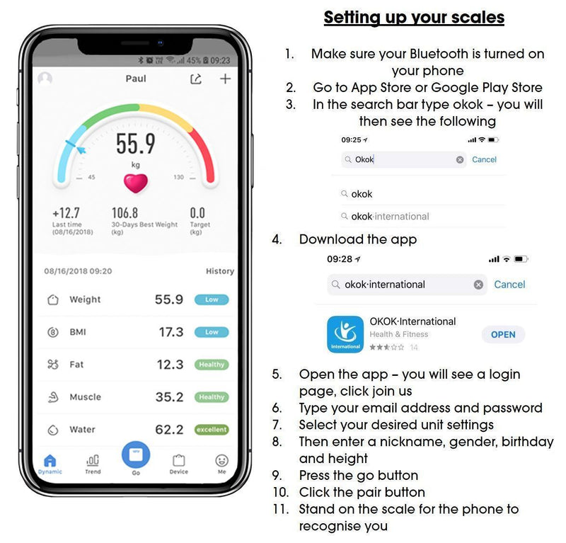Bluetooth Body Fat Scale