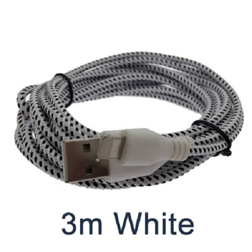 Side view of iPhone charger cable showing flexible cord