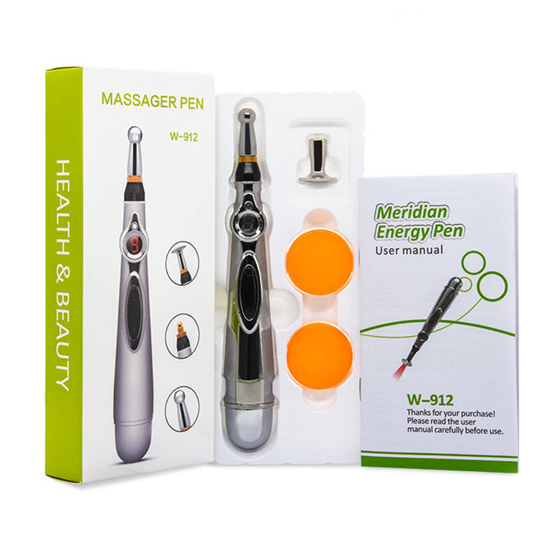 Acupuncture pen packaging with included probes and instructions