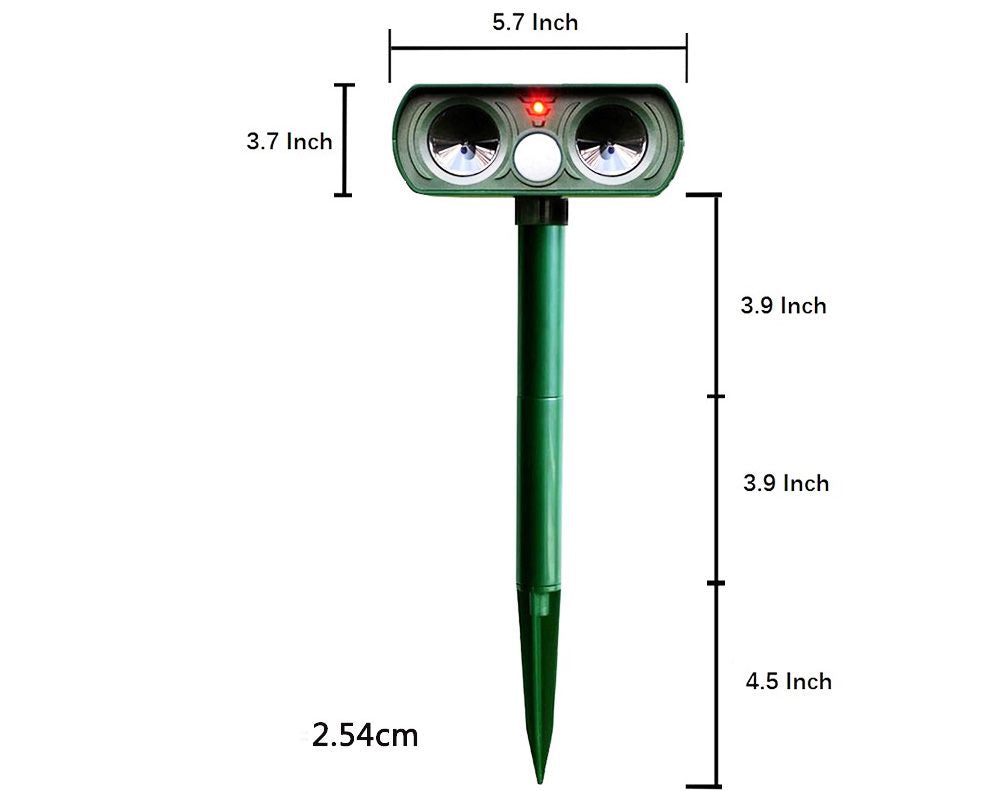Animal repeller installed on fence post in New Zealand yard