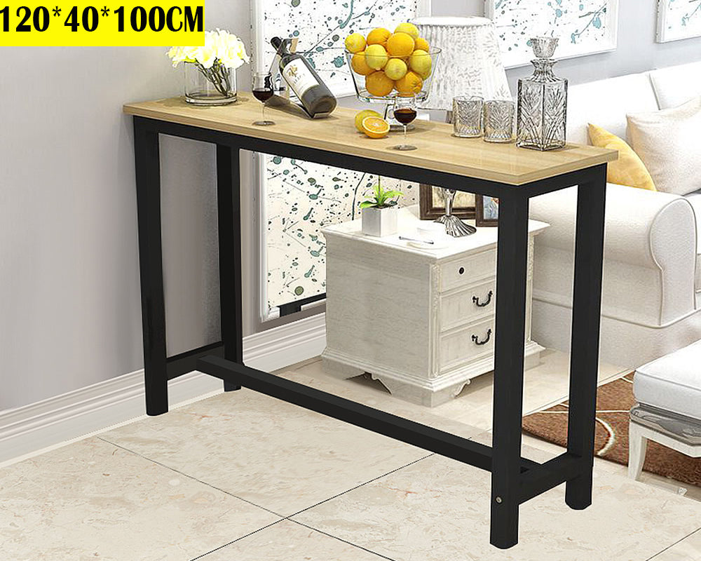 Bar table set in small apartment setting with modern decor
