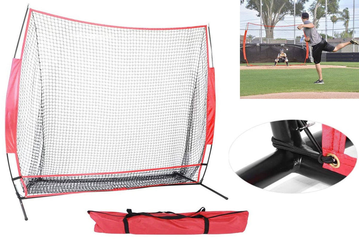 Golf practice net lightweight design for easy transport