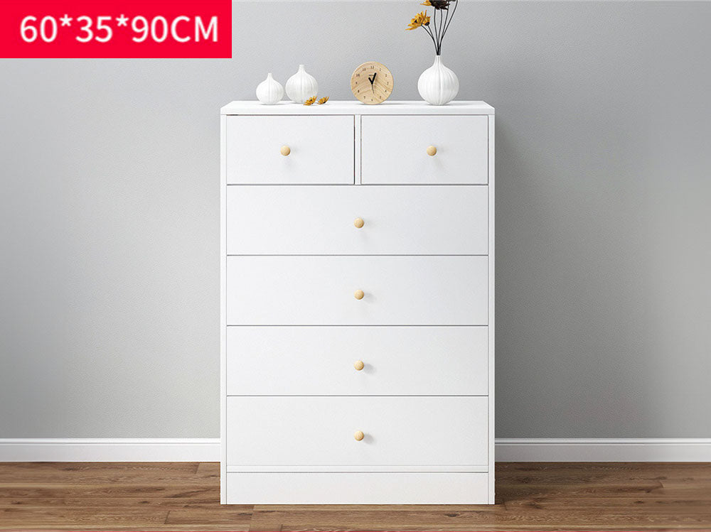 Half-size drawer open showing versatile storage options