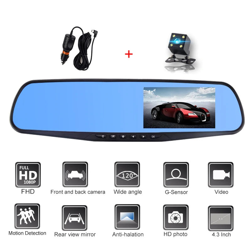 Car Dash Camera with Reverse Camera