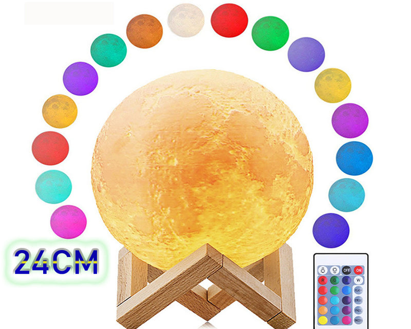 Remote 3D Moon Lamp 20cm
