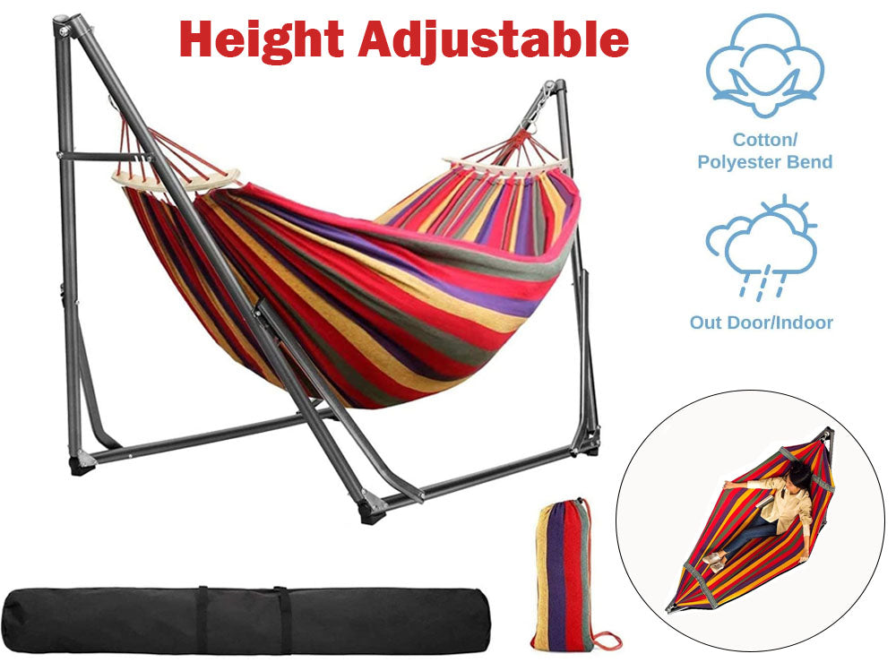 Compact folded garden hammock chair swing for easy storage