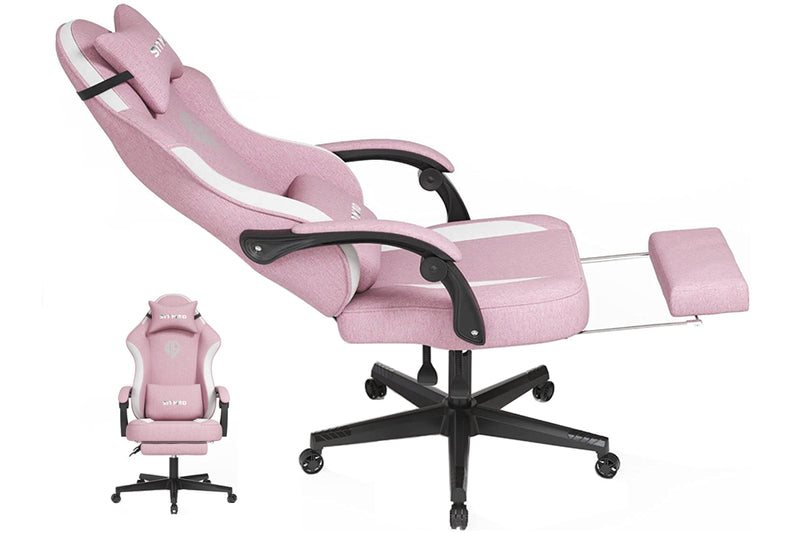 Gaming Chair with Headrest and Lumbar Support