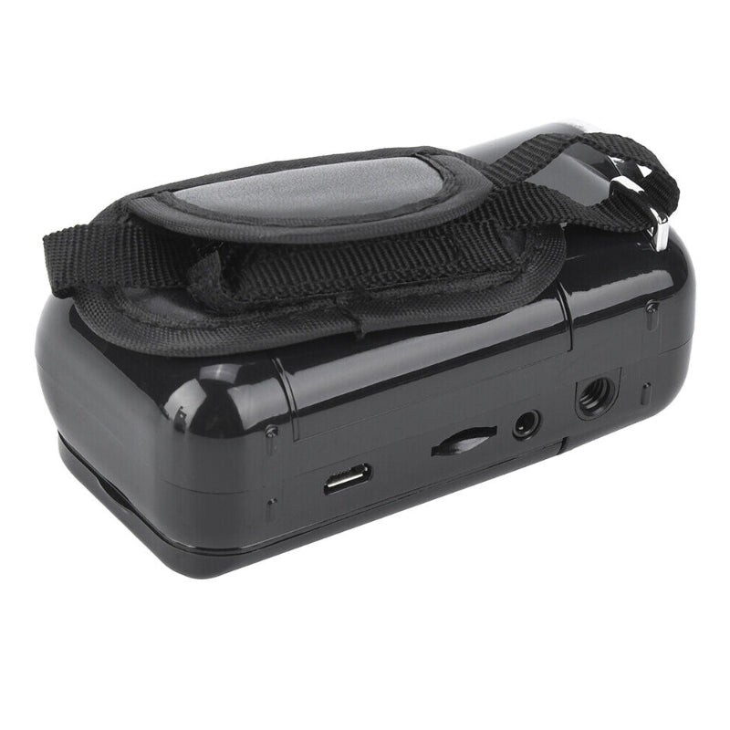 Digital camera 1080p with battery compartment open