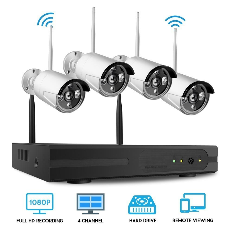 Wireless Security Camera system with 4 Cameras