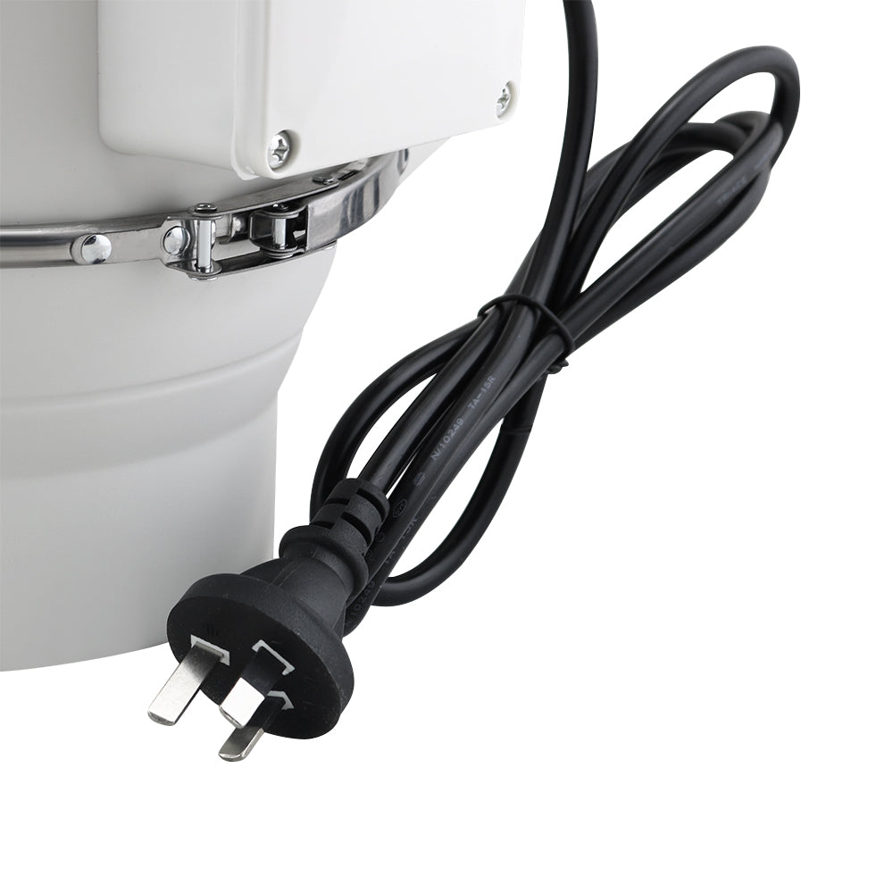 Inline extractor fan showing IPX4 waterproof protection label