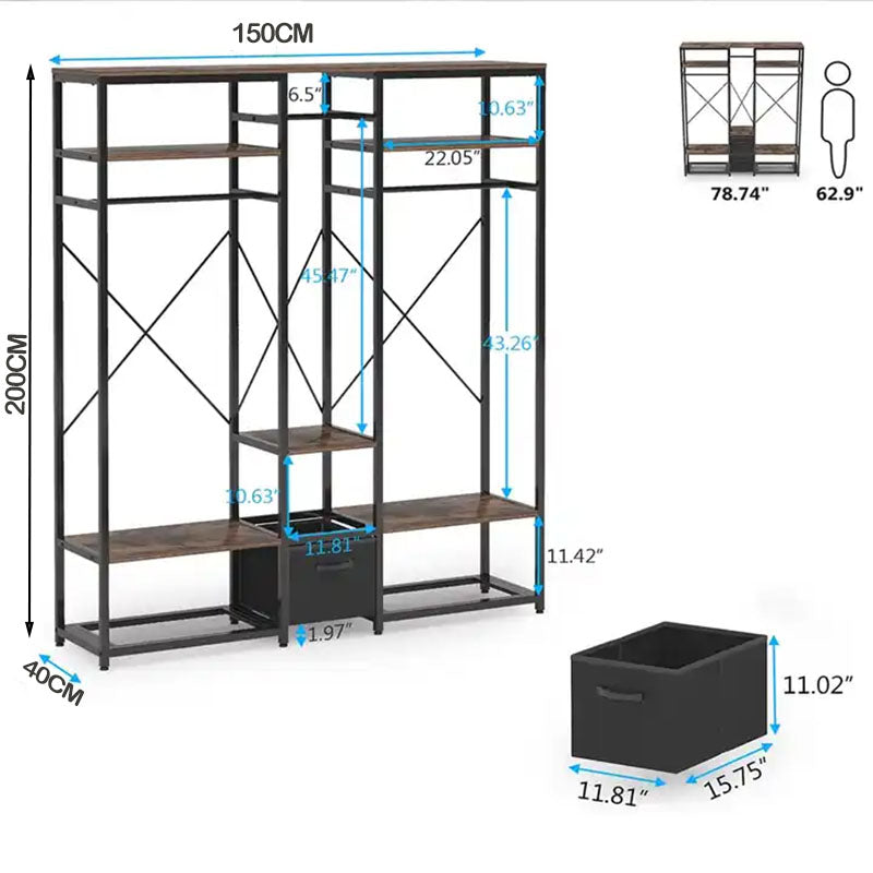 Wardrobe Organizer Clothes Rack