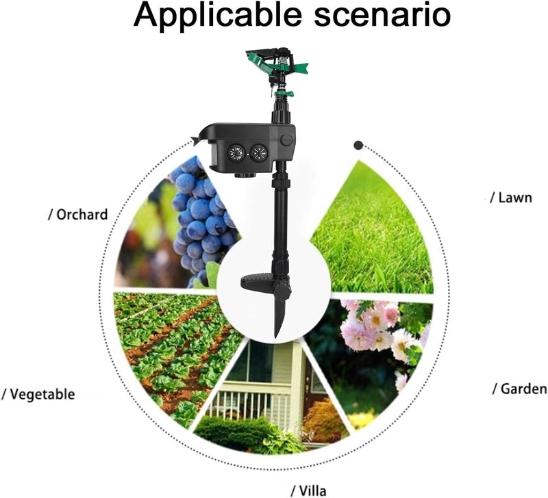 Solar Garden Sprinkler Animal Repellent