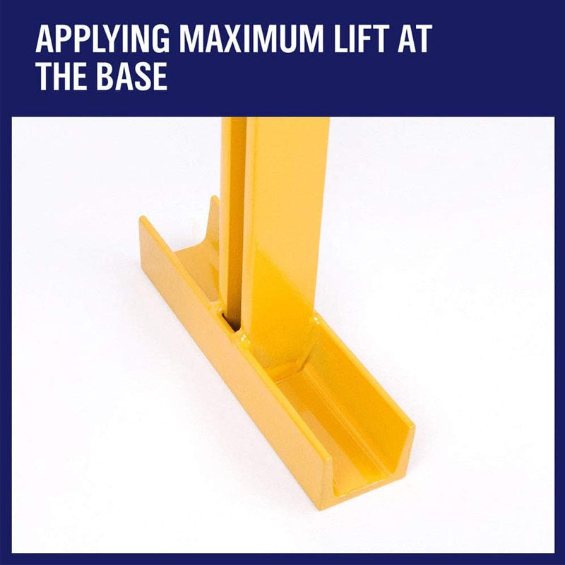 Fence post lifter resting on grass surface