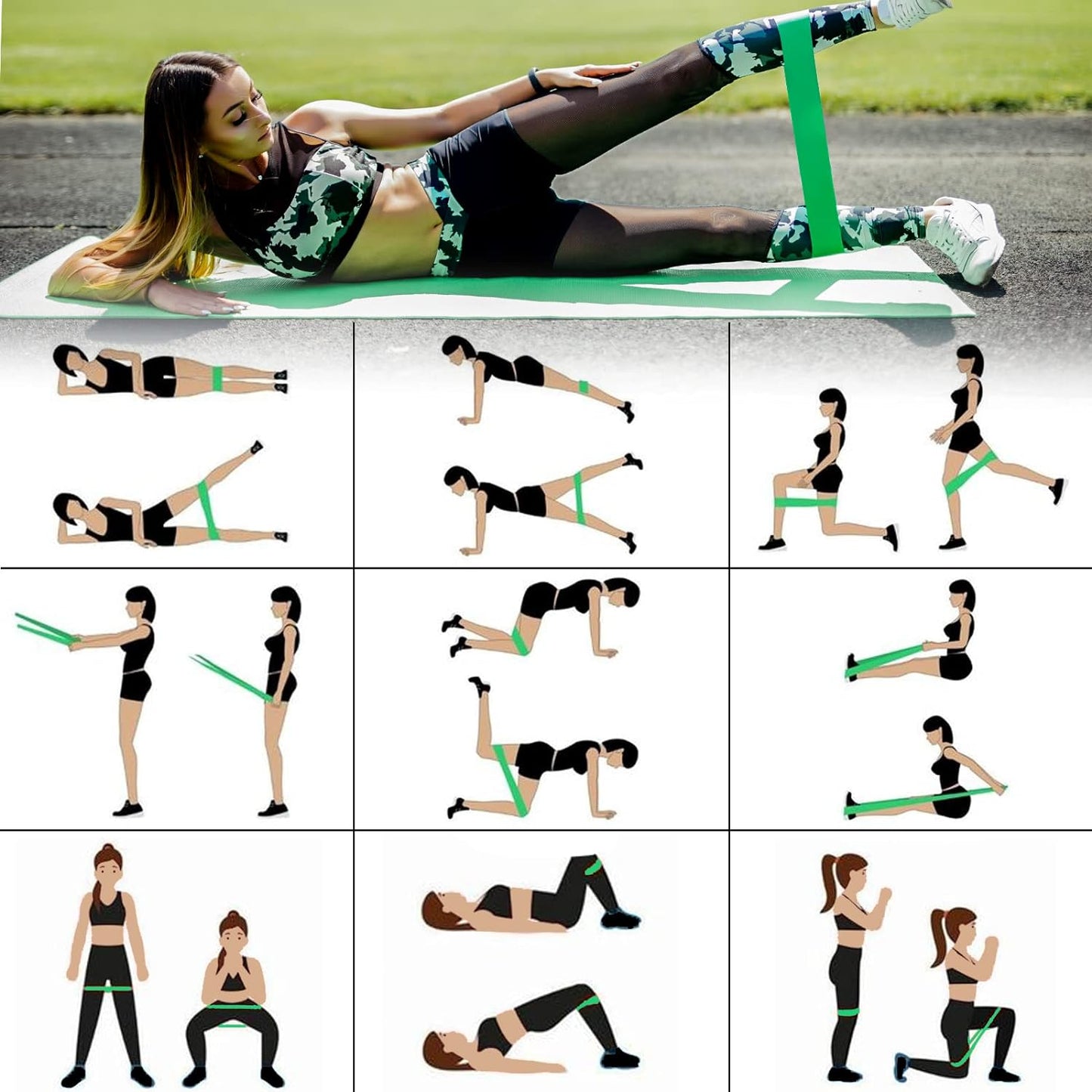 Black resistance band for medium resistance training