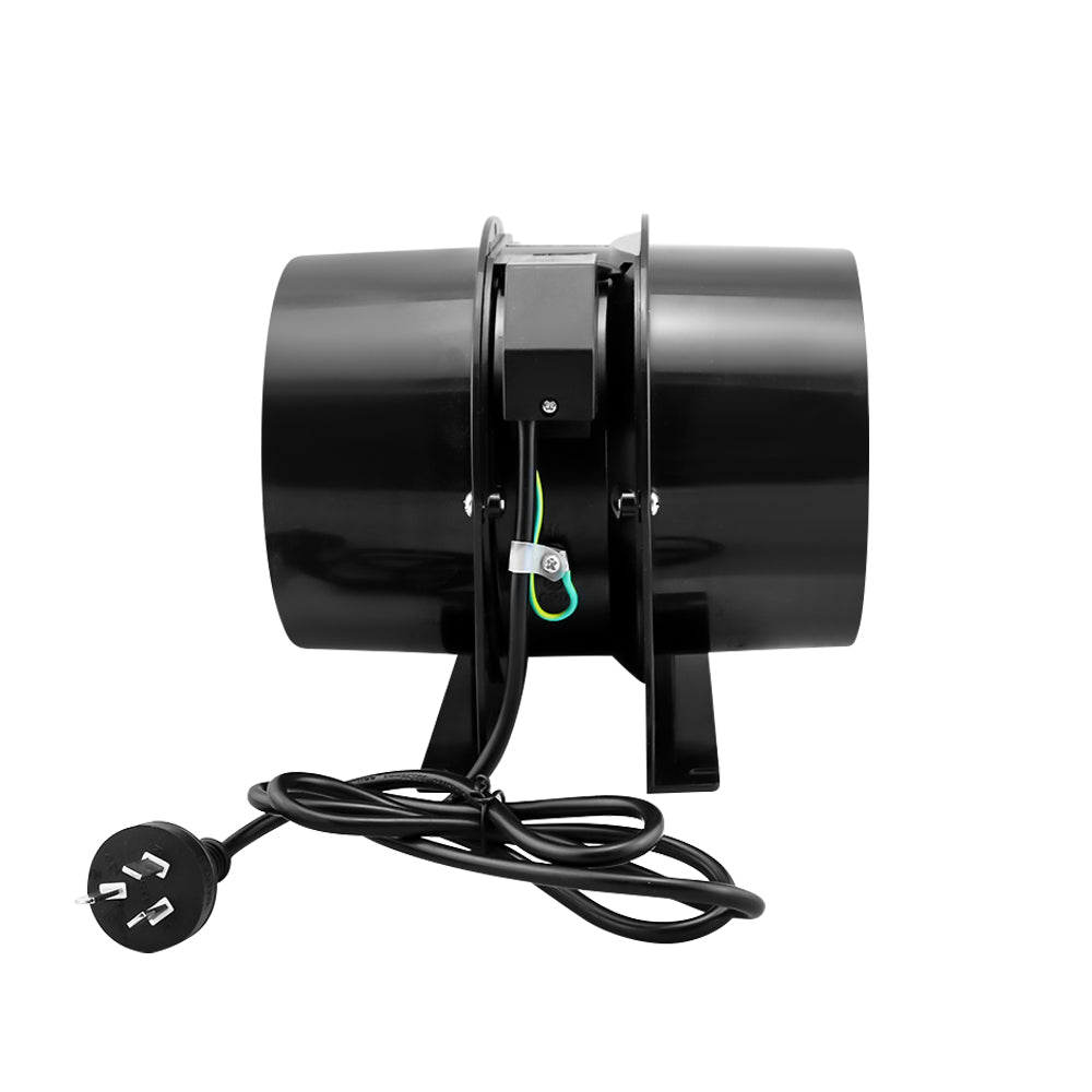 Inline extractor fan exhaust duct with AU plug for NZ power