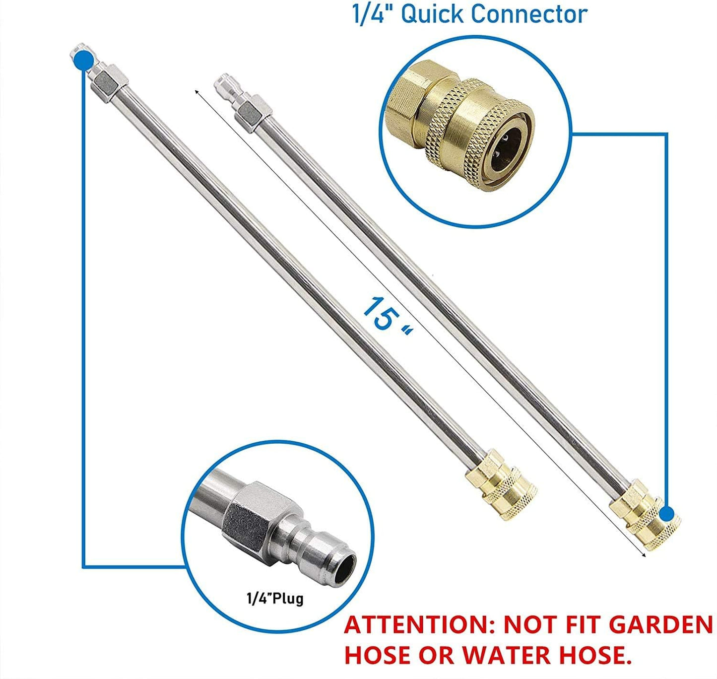 Extension wand connected to 15 inch surface cleaner