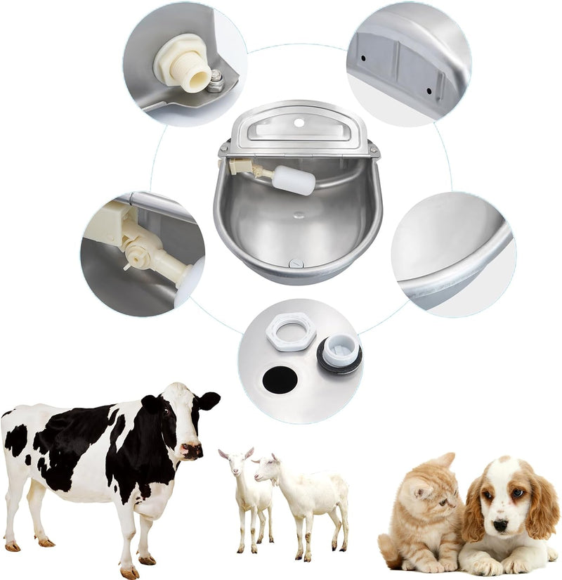 4.5L Drinking Bowl Water Trough for Livestock Cattle Horse Cows