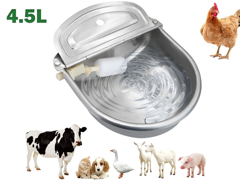 4.5L Drinking Bowl Water Trough for Livestock Cattle Horse Cows