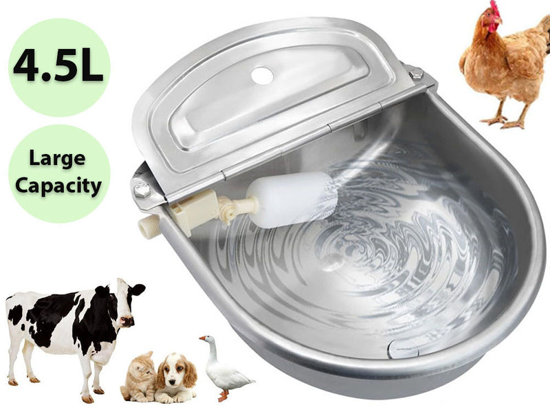 4.5L Drinking Bowl Water Trough for Livestock Cattle Horse Cows