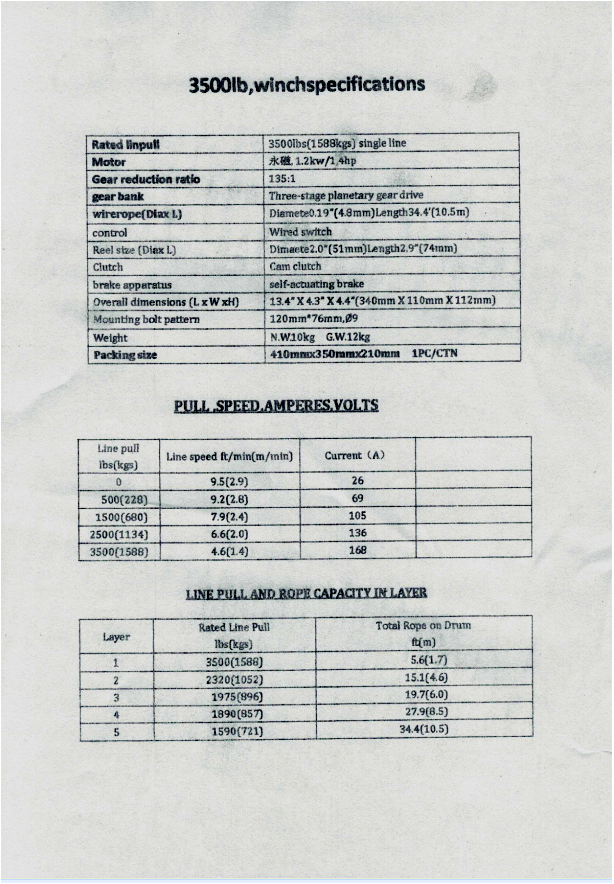 Electric Winch 24V ATV Winch