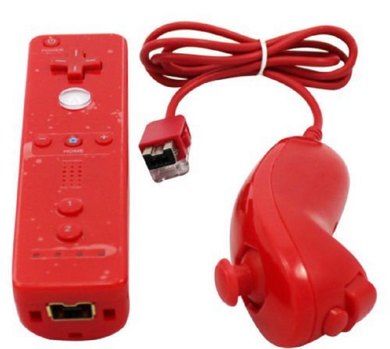 Replacement Wii Remote and Nunchuck - Red
