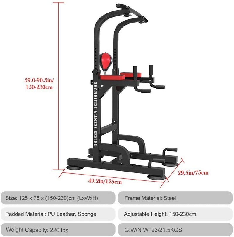 Chin Up Pull Up Chin Up Station Power Tower with Boxing