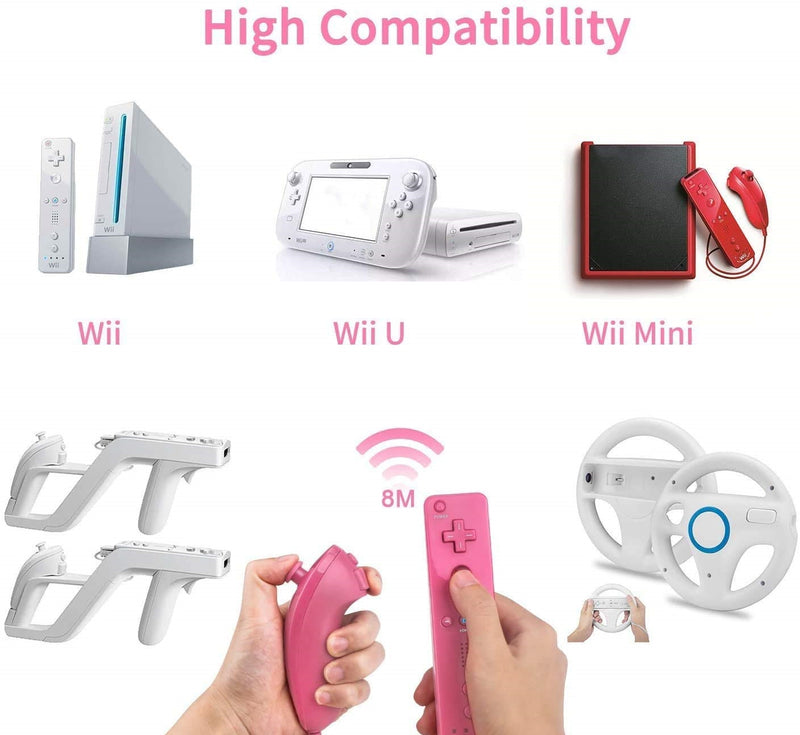 Replacement Wii Remote and Nunchuck - Pink