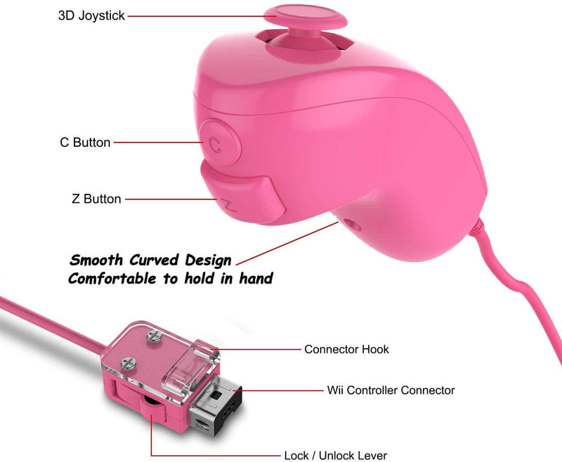 Replacement Wii Remote and Nunchuck - Pink