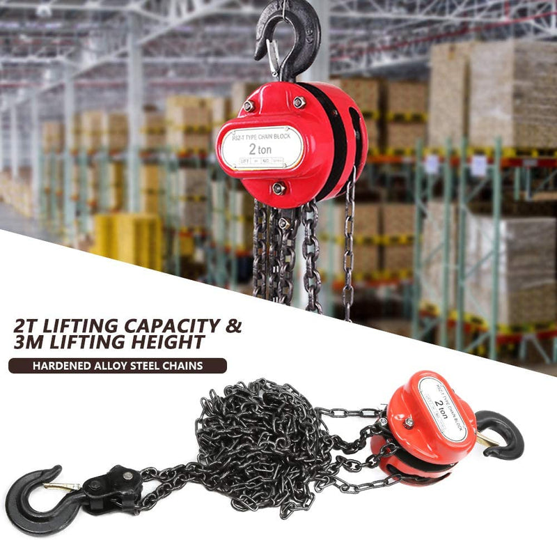 Chain Block & Tackle Hoist 3M 2Ton