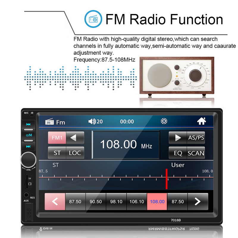 Car Stereo Bluetooth MP5 Player