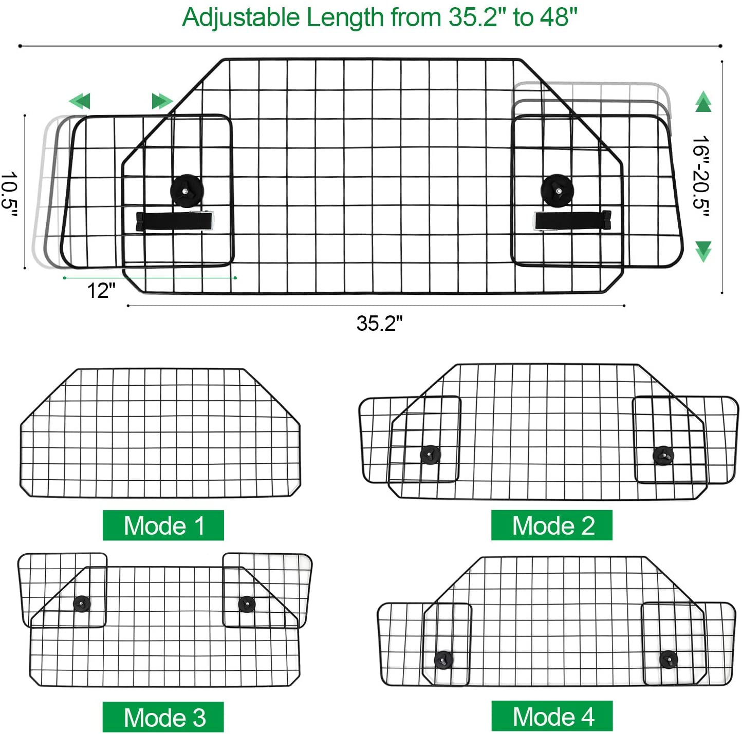Dog barrier fence showing double stability with nut screws