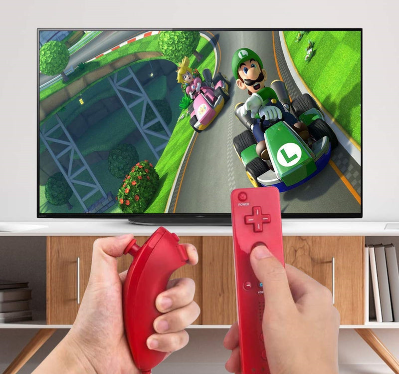 Replacement Wii Remote and Nunchuck - Red