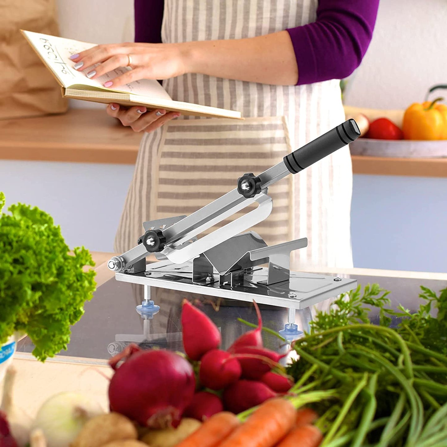 Manual Meat Slicer Stainless Steel