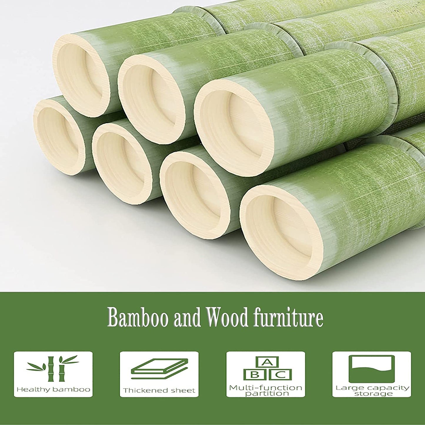 Easy to assemble bamboo clothes rack with included accessories